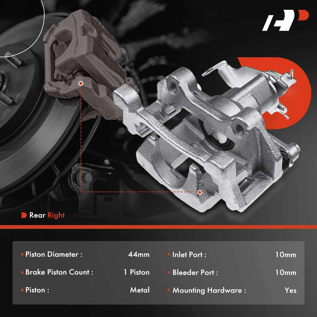 Rear Right Disc Brake Caliper with Bracket for Ford Mustang (2015-2023)