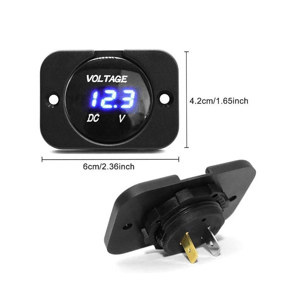 Water Resistant Digital Voltmeter for Road Spray and Marine Environments