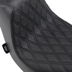 Predator III Seat for Harley-Davidson (2000–2023) - Double Diamond, Black Stitching