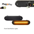 2PC Amber LED Smoke Front Fender Side Marker Lights for Mazda Miata MX-5