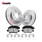 Front Drilled Slotted Ceramic Brake Rotors Kit for Honda Civic (2006–2011)