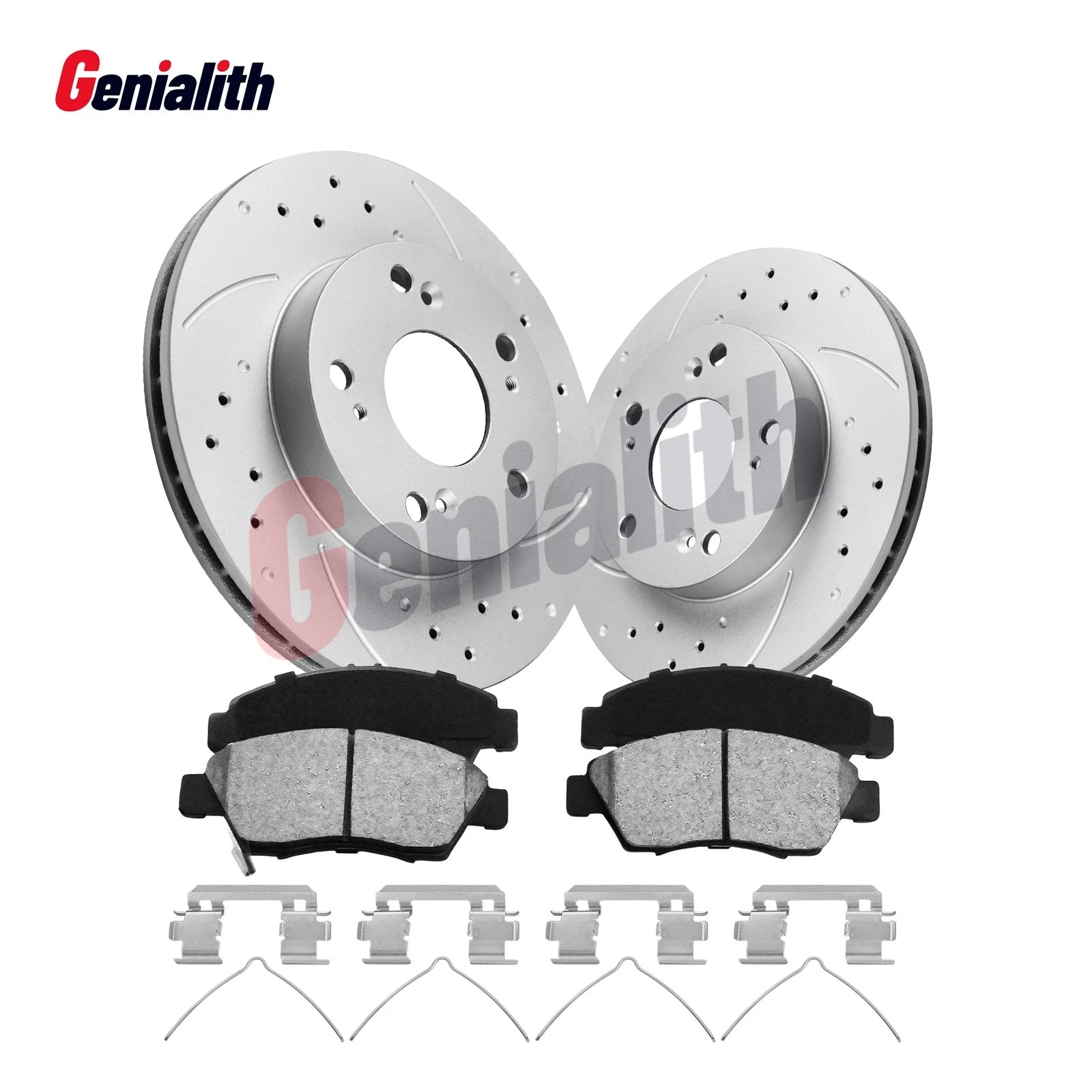 Front Drilled Slotted Ceramic Brake Rotors Kit for Honda Civic (2006–2011)