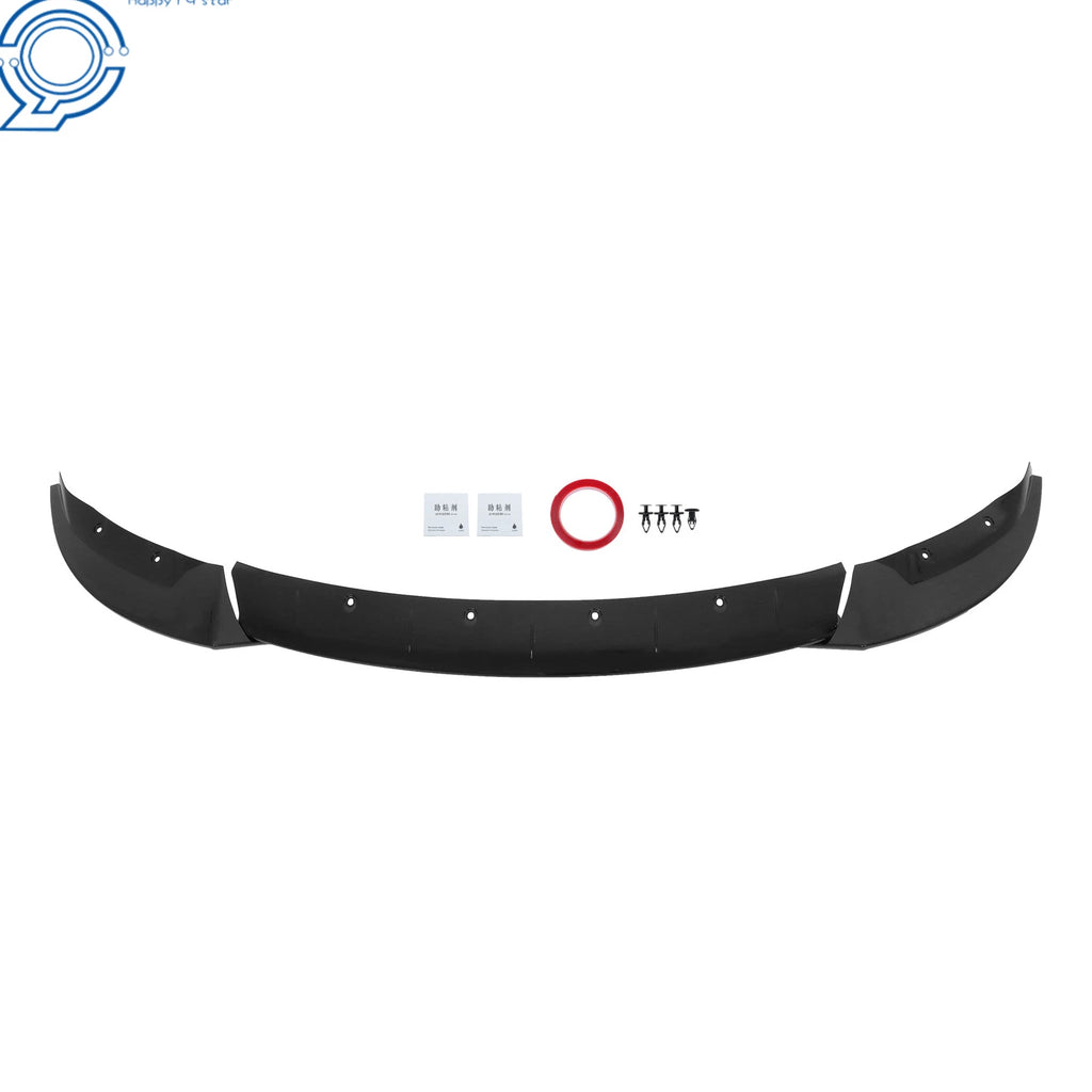 Front Bumper Lip Splitter for Tesla Model Y (2020-2024) Glossy Black V-Style