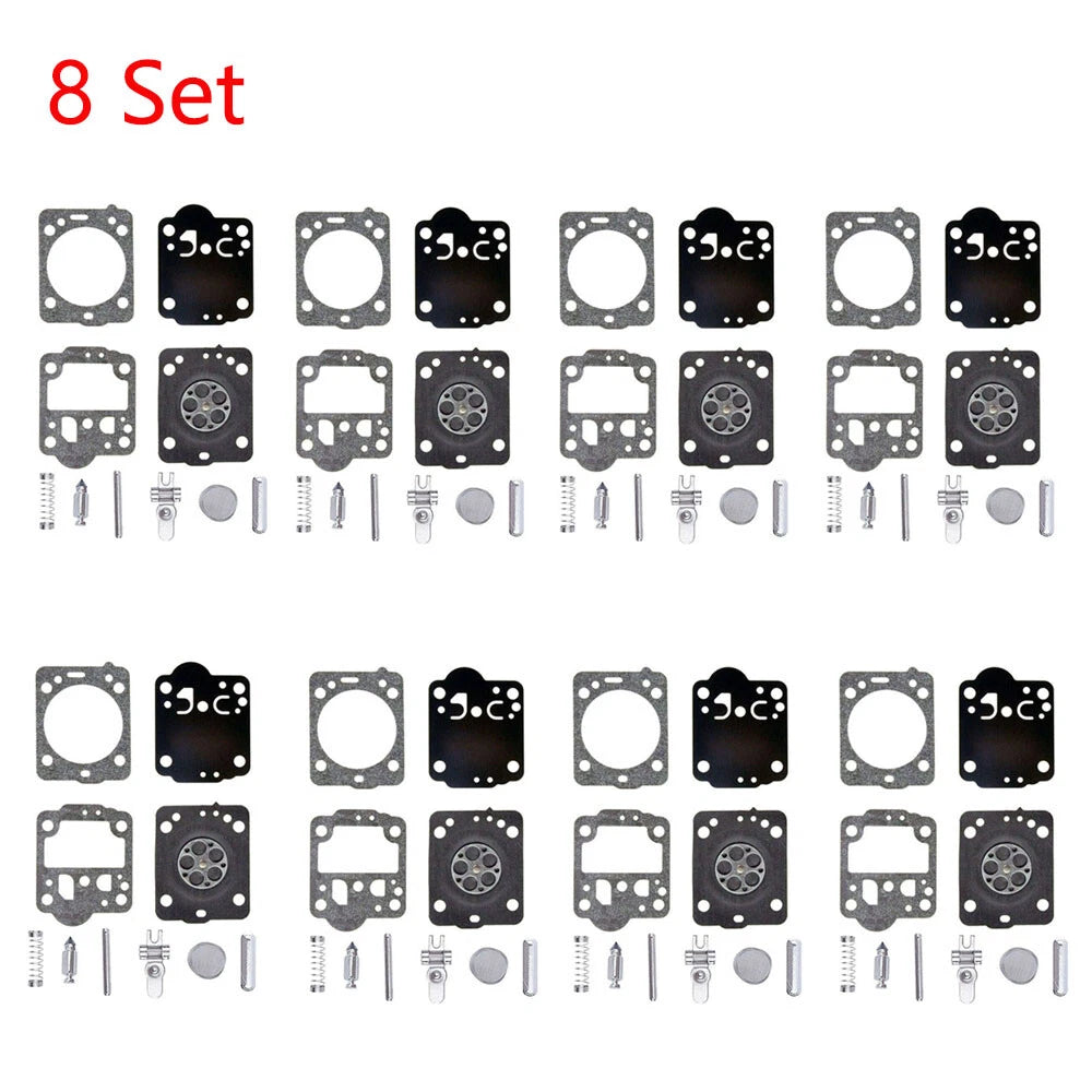 Set of 8 Carburetor Repair Kits for ZAMA RB-149, Jonsered CS2234, CS2238