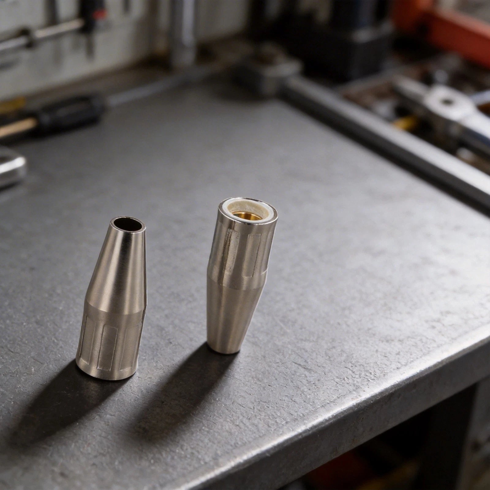 2X Copper Base Mig Welding Nozzles 0.4 Inch Orifice for Welding and Cutting