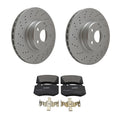 Hella Front Rotor & Bosch Semi-Met Disc Brake Pad Kit for Mercedes C215 CL500 W220 S500 (2000–2006)