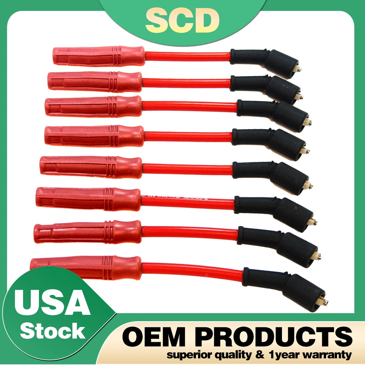 8PCS Spark Plug Wire for Camaro Corvette LS1 LS2 LS3 LS6 LS7 LS9 (1997–2015)