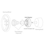 Steering Wheel Short Hub Adapter Quick Release Kit for Hyundai Accent