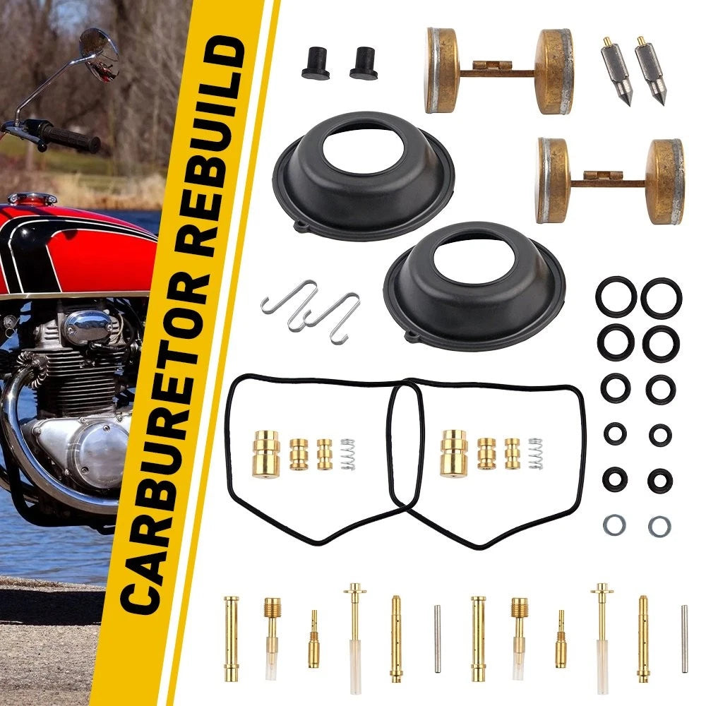 2 Carburetor Repair Kits & Diaphragms for Honda CB350 CL350 (1968–1973)