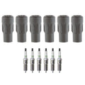 NGK 6 G-Power Platinum Spark Plugs & Denso Coil Boots Kit for Dodge Magnum (2005–2008)