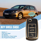 Silicone Key Fob Case Cover for Volkswagen Tiguan (2010–2017) Black