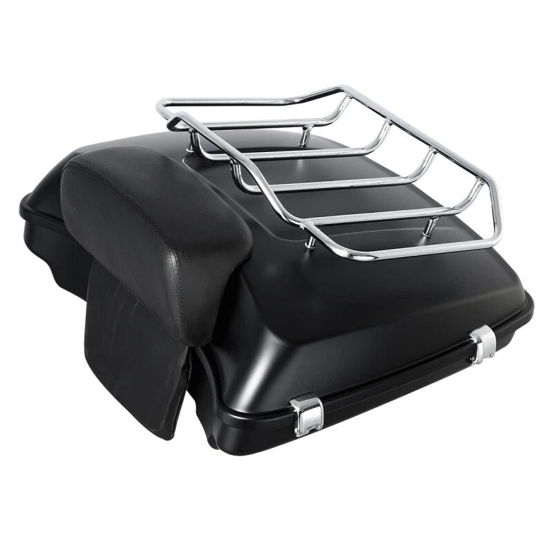Matte Razor Trunk Backrest Mount Rack for Harley Touring Street Glide (2014–2026)