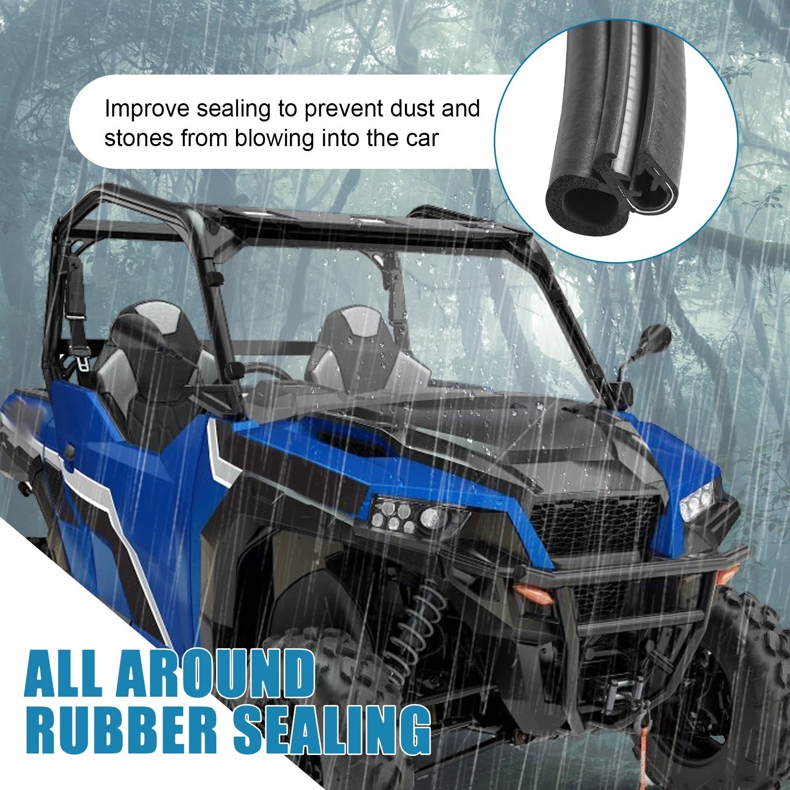 Clear Scratch Resistant Flip Windshield for Polaris General 1000 (2016-Present)
