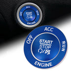 Push Start Stop Button Cover Decor Kit for Dodge Charger Challenger (Blue)