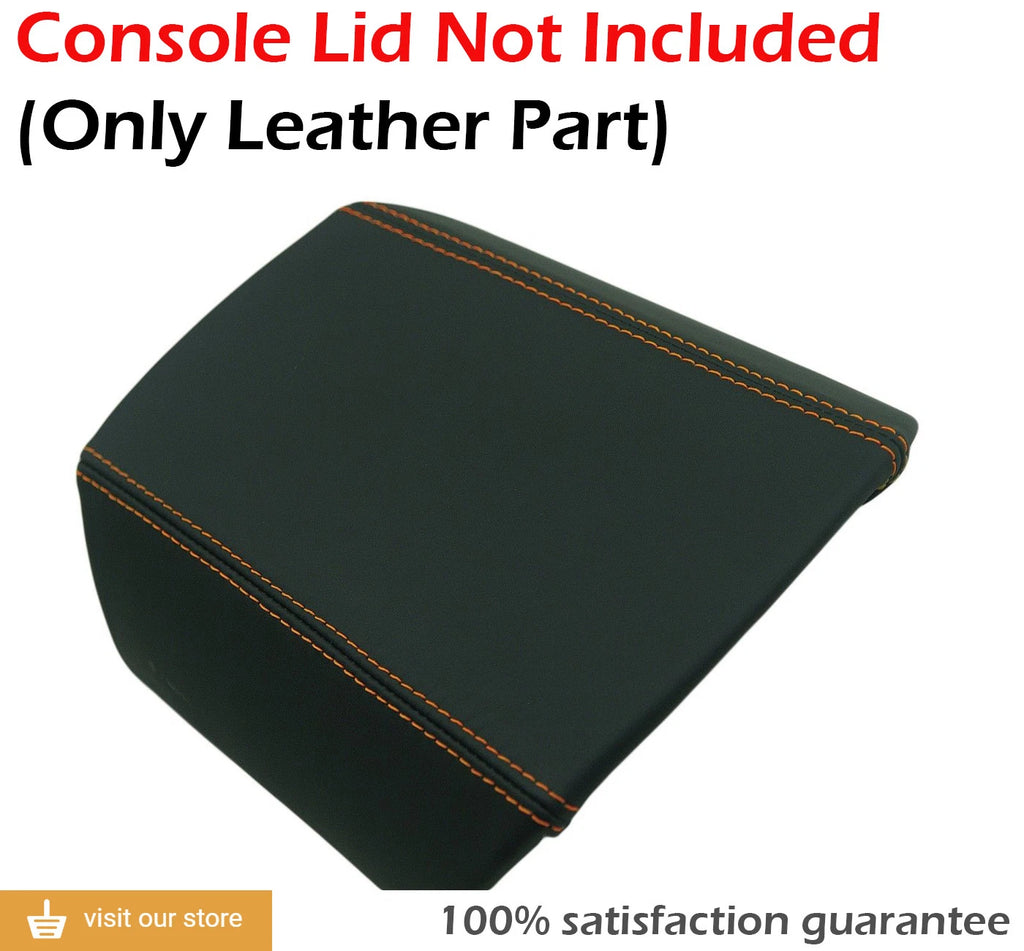 Center Console Armrest Cover for Camaro (2010–2015) - Leather, Orange Stitch
