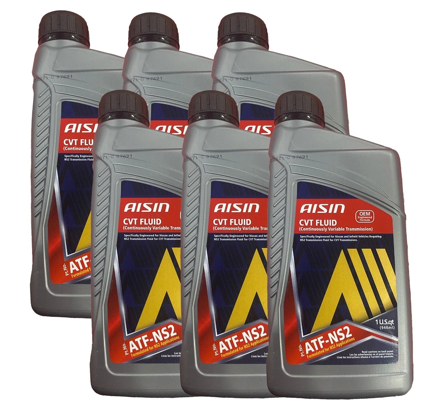 6 Quarts Aisin Auto Trans Fluid for Nissan Chevrolet Dodge Jeep Saturn (6 x 1qt)
