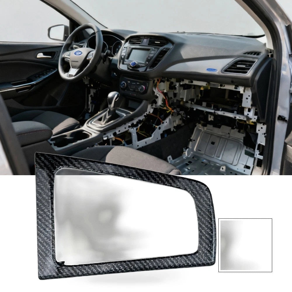 Shift Lever Trim for Ford Focus (2012–2018) MT Silver Gray Carbon Fiber