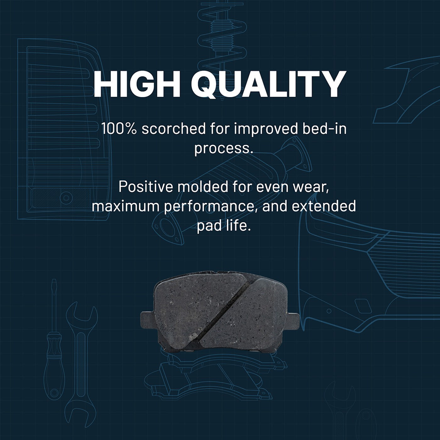 Brake Pad Set for Subaru Impreza (1997–2001) Front AWD