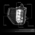 Clear Lens LED Fog Light Lamps for GMC Sierra 1500 (2019–2021)
