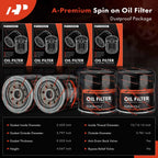 Set of 4 Engine Oil Filters for Jeep Cherokee (1974–1975, 1980–1982)