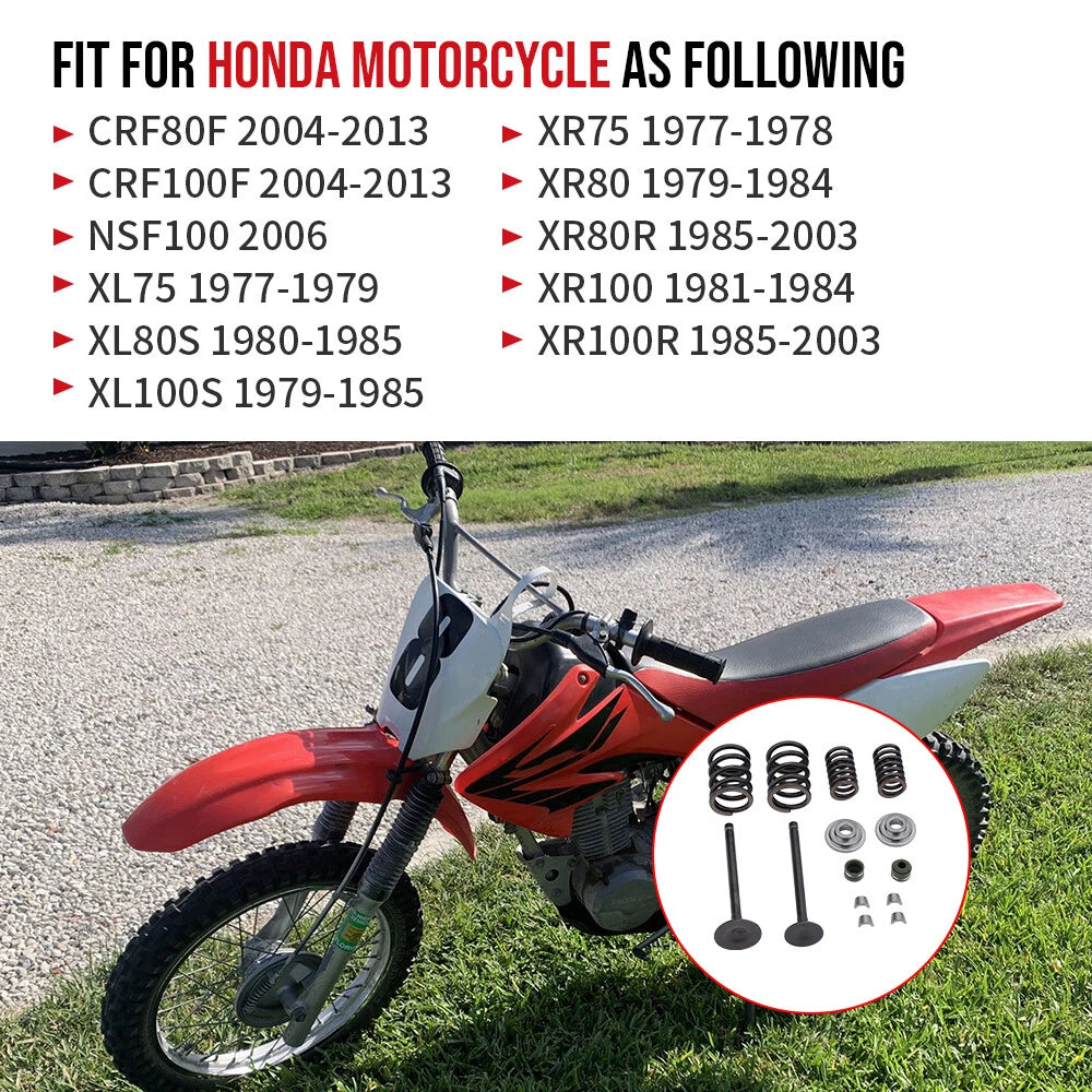 Cylinder Head Intake & Exhaust Valve Seal Springs for Honda XR80R XR100R (1985–2003)