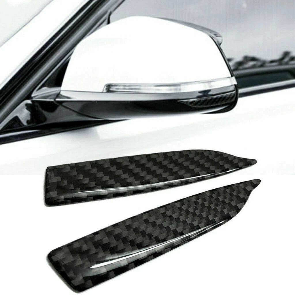 Carbon Fiber Side Rear View Mirror Trim Strip Sticker Universal Fit for All