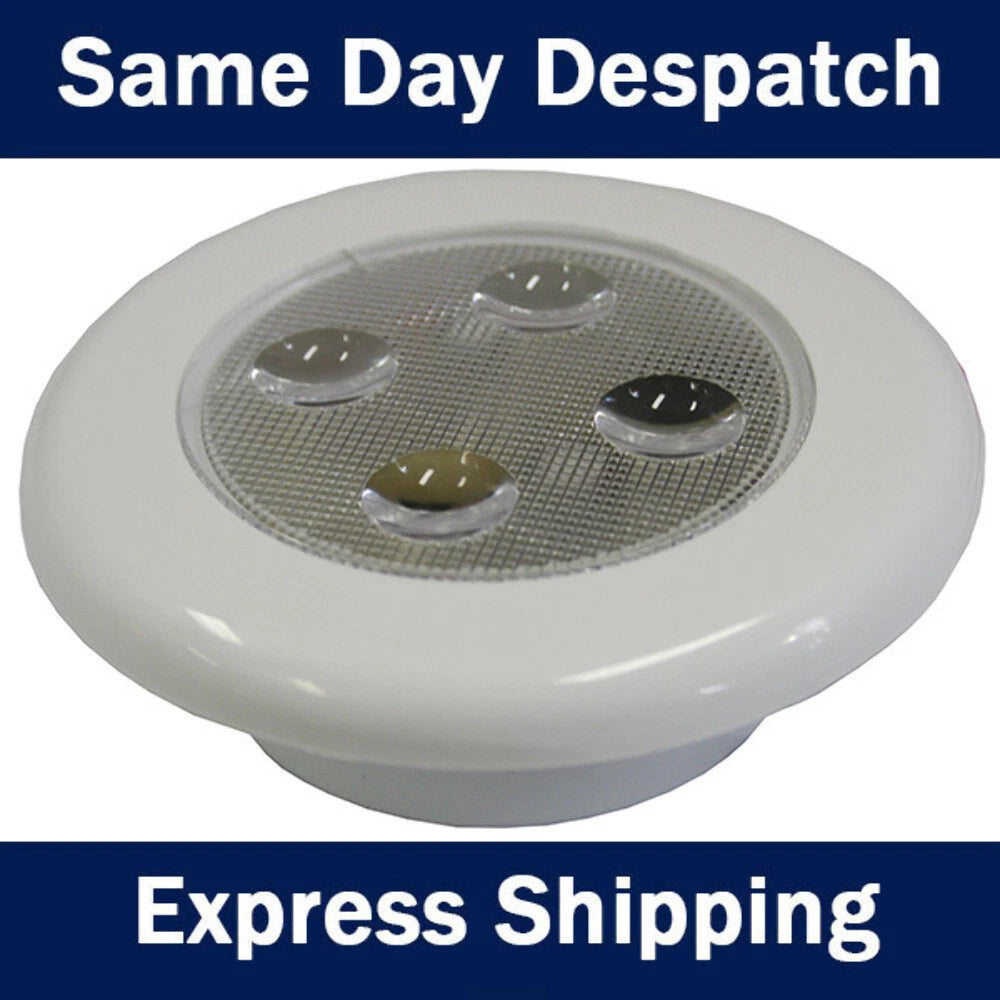 Set of 4 LED Waterproof Compact Cockpit Courtesy Lights for Boat Caravan (12/24V)