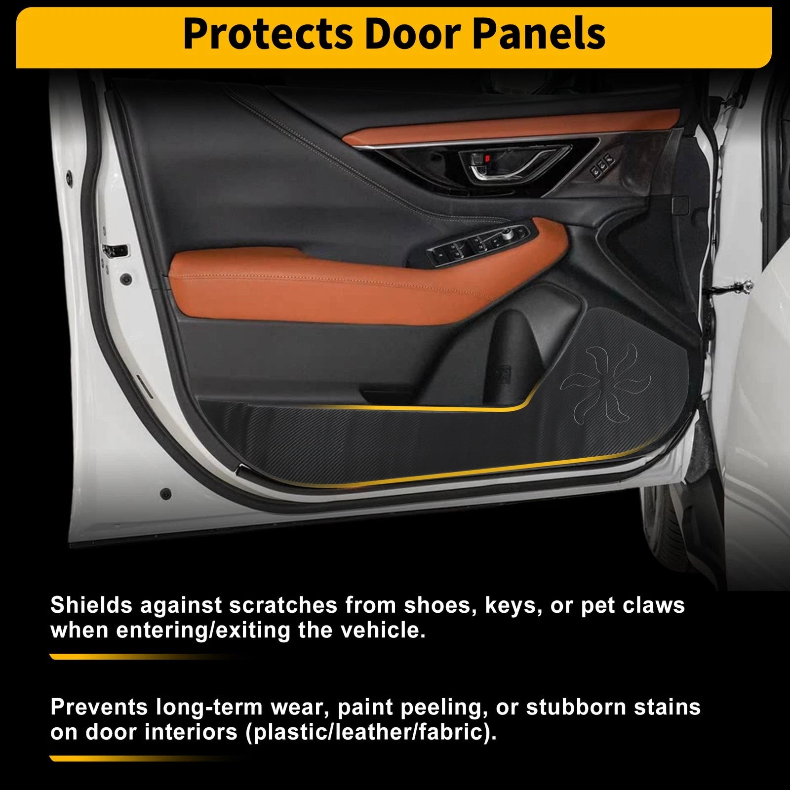 Car Door Anti Kick Pad Sticker Scratch Protector for Subaru Outback (2020–2025)