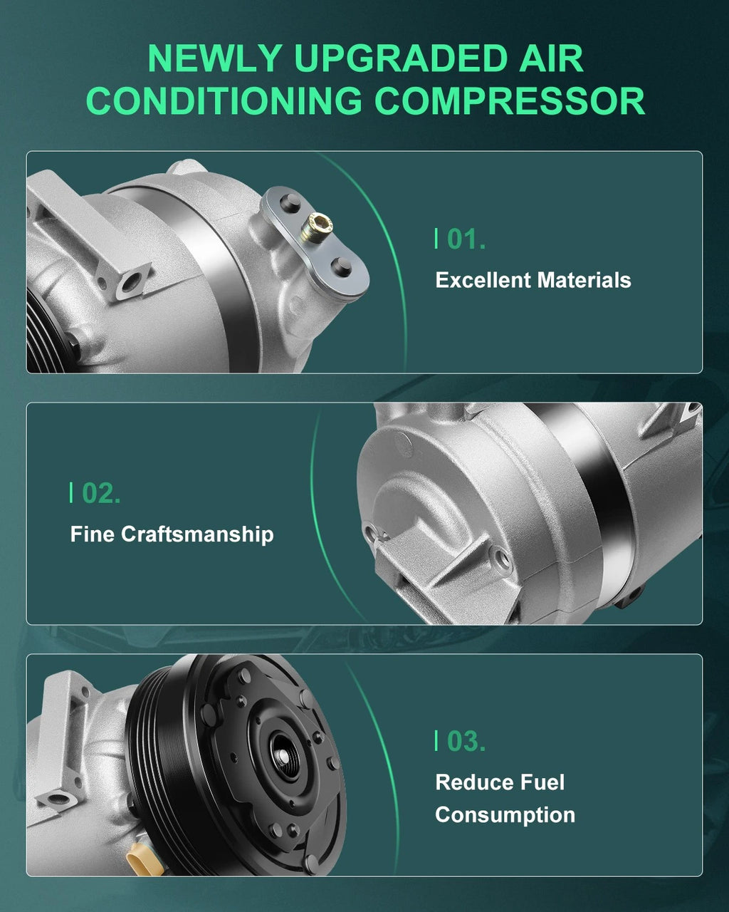 A/C Compressor for Chevrolet Aveo5 Pontiac G3 2009–2011 (Part Numbers: 15-20036)