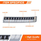 LED Sequential Chrome/Clear Bumper Turn Signal Lights for Express Savana (2003–2023)