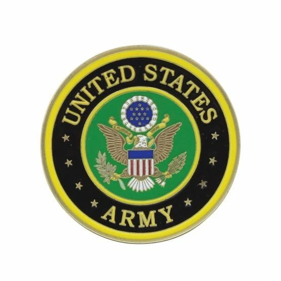 Adhesive Metal Medallion USA Army Emblem for U.S. Military Vehicles (1–3/4")