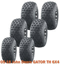 Set of 6 Utility ATV Tires 22.5x10-8 & 25x12-9 for John Deere Gator TH 6X4 (2005–2016)