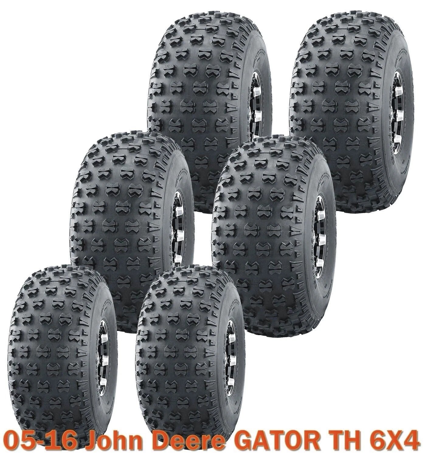 Set of 6 Utility ATV Tires 22.5x10-8 & 25x12-9 for John Deere Gator TH 6X4 (2005–2016)