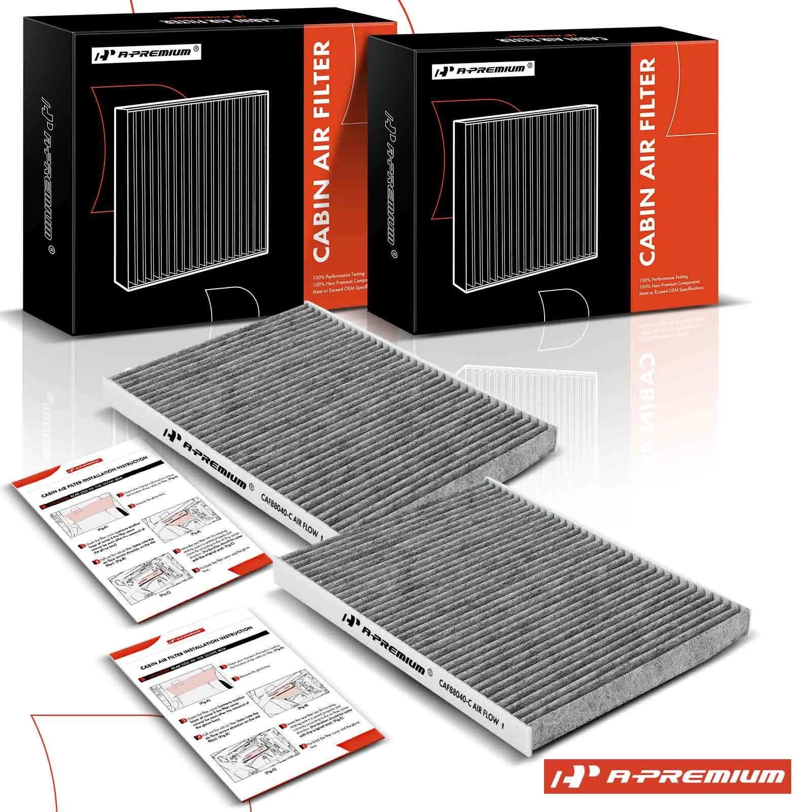 2-Pack Activated Carbon Cabin Air Filter for Cadillac DeVille DTS Buick (201–201)