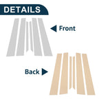 Set of 6 Door Pillar Window Trim for Toyota Prius (2005–2009) Chrome