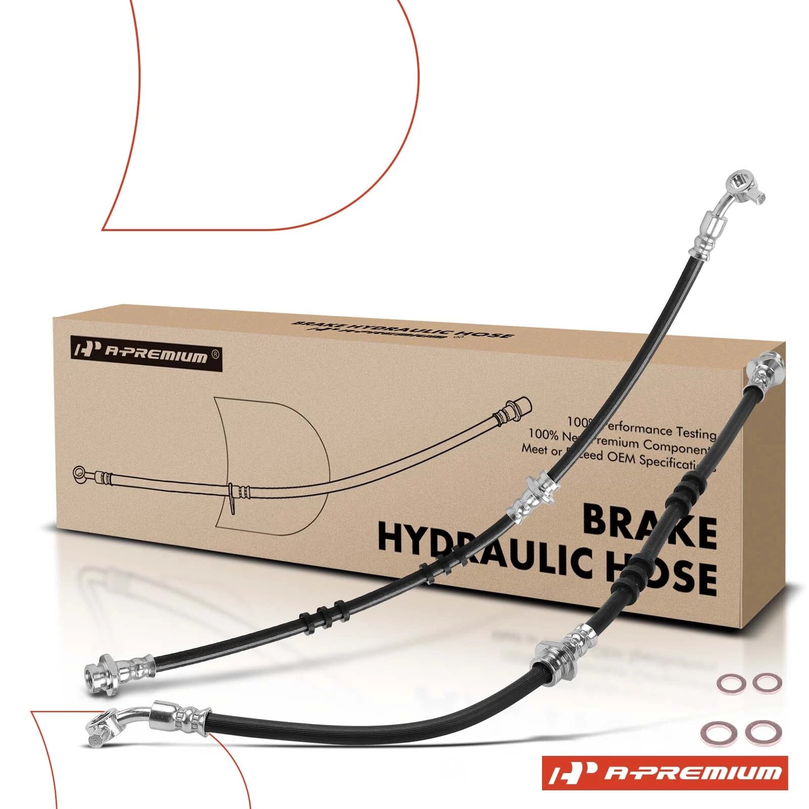 2X Front Brake Hydraulic Hose for Infiniti I30 I35 (2002–2003)