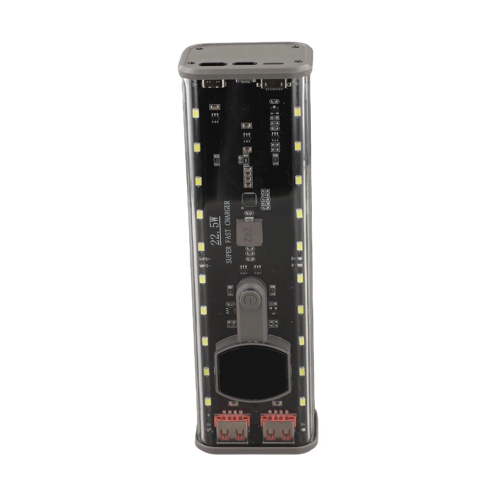 Power Bank Case for 4 Flat 21700 Batteries 22 5W Dual Output