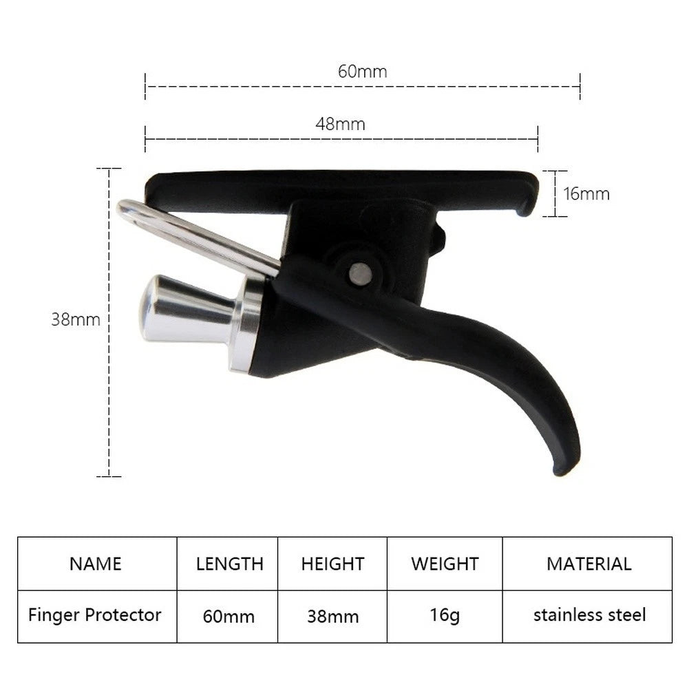 ABS and Stainless Steel Fishing Lure Casting Aid Finger Protector Tool