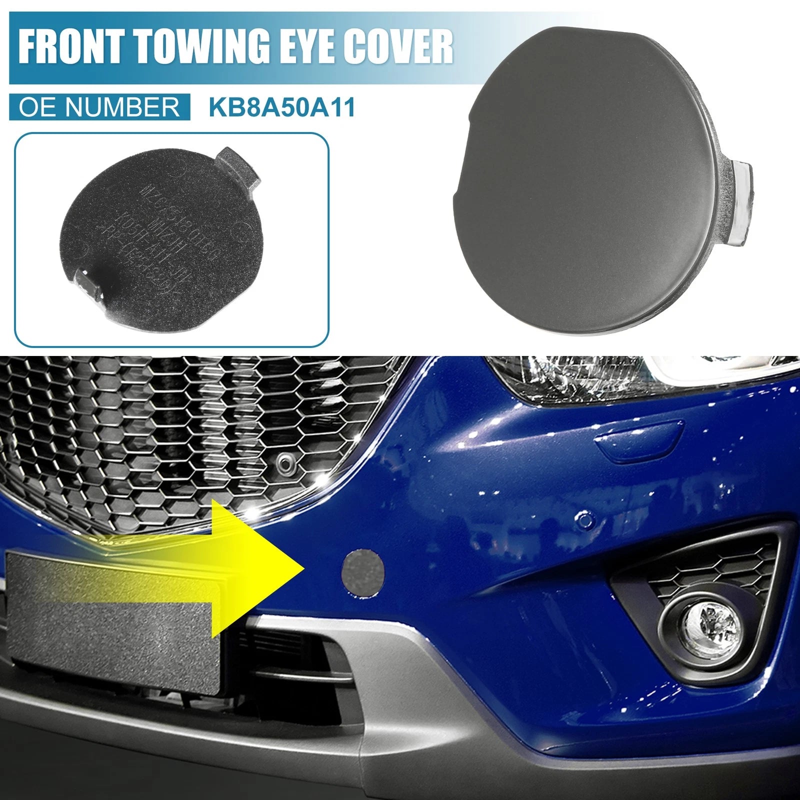Tow Hook Cover Cap for Mazda CX-5 (2017–2021) - Gray