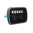 2X 5"x 7" LED Square Headlight Spot High Low Beam for Wrangler
