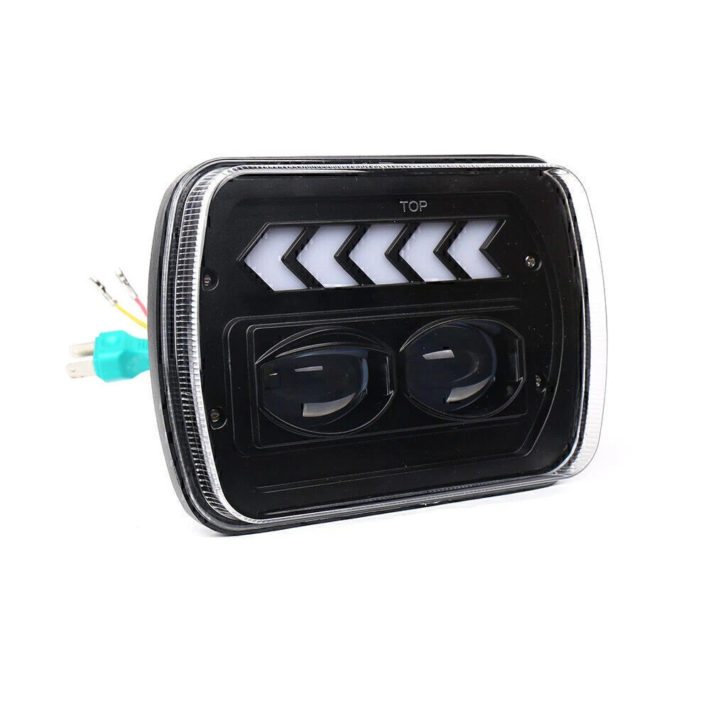 2X 5"x 7" LED Square Headlight Spot High Low Beam for Wrangler