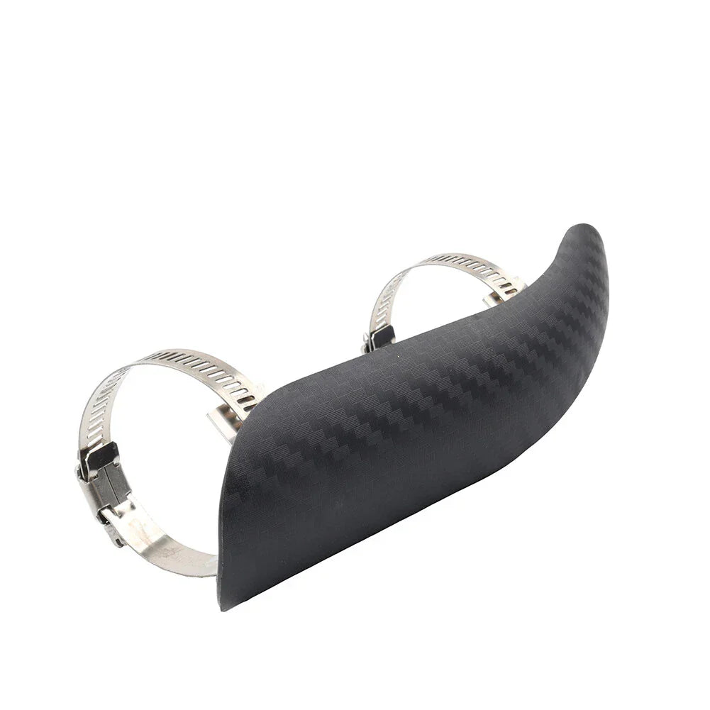 Universal Exhaust Muffler Heat Shield Cover for Car - Black/Silver Clamp