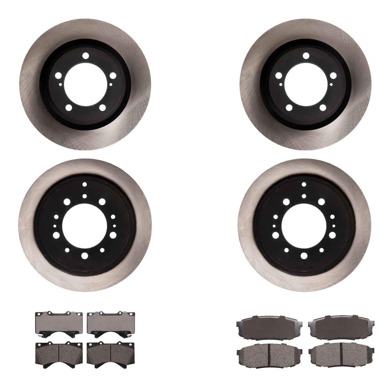 Disc Brake Rotors & Pads Kit for Land Cruiser Sequoia (2008–2021)