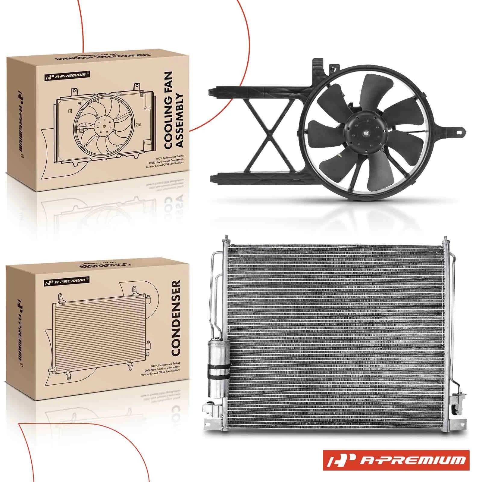 A/C condenser and cooling fan assembly for Nissan Frontier Pathfinder Xterra