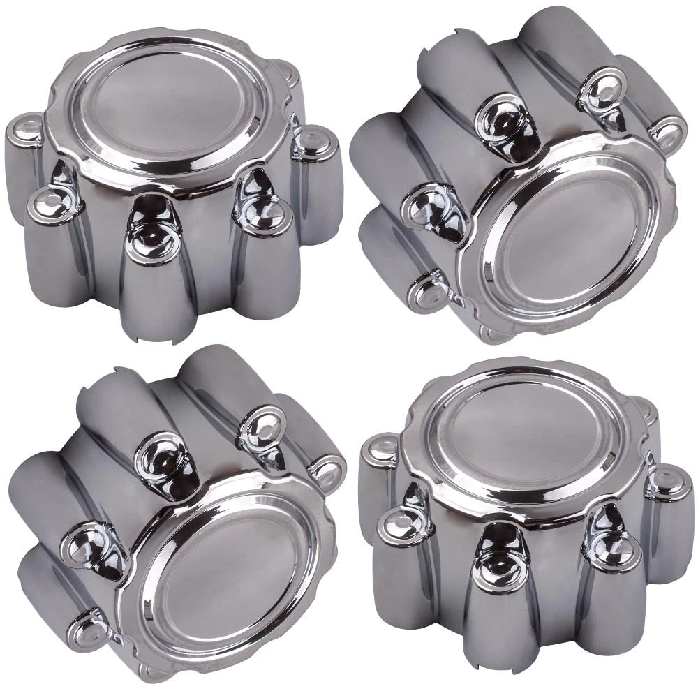Set of 4 Chrome Wheel Center Hub Cap Dust Covers for Ford F250 F350 Excursion
