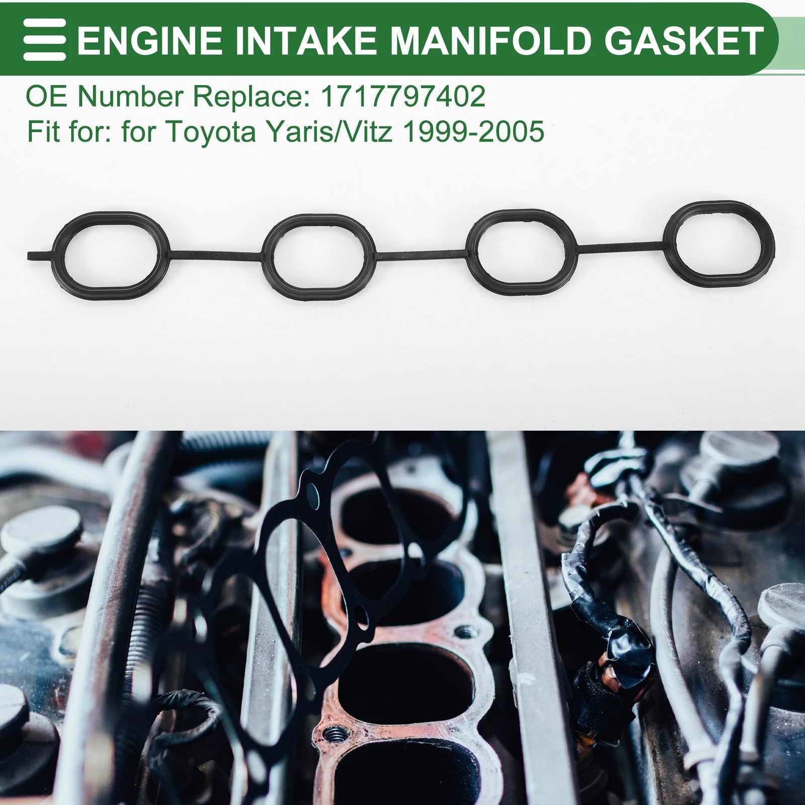 Engine Intake Manifold Gasket for Toyota Yaris/Vitz (1999–2005) No. 1717797402