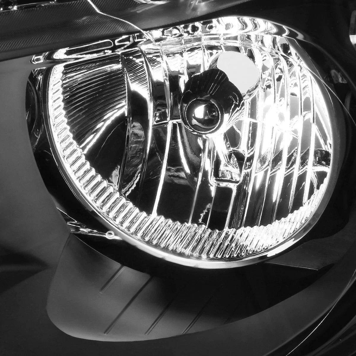 Set of 2 Black Housing Clear Corner Headlights for Dodge Durango (2011–2013)