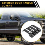 Set of 4 Exterior Door Handle Covers for Ford F-150 (with Keypad) Carbon Fiber