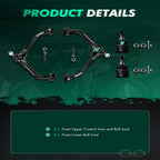 Set of 4 Upper Control Arms with Ball Joints for Jeep Liberty (2005–2007)