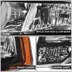 Headlights Pair for Ford Expedition (2015–2017) OE Style Black Housing Clear Lens